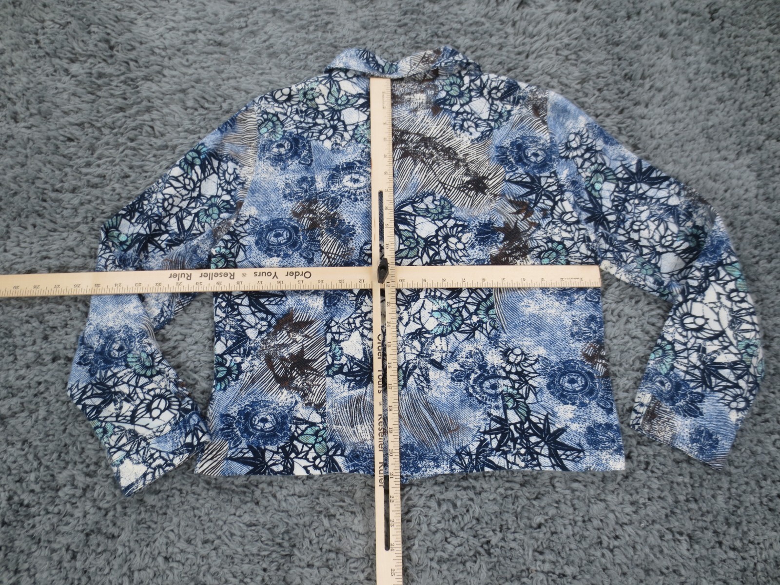 Patchington Jacket Womens Medium* Blue Floral Cot… - image 7