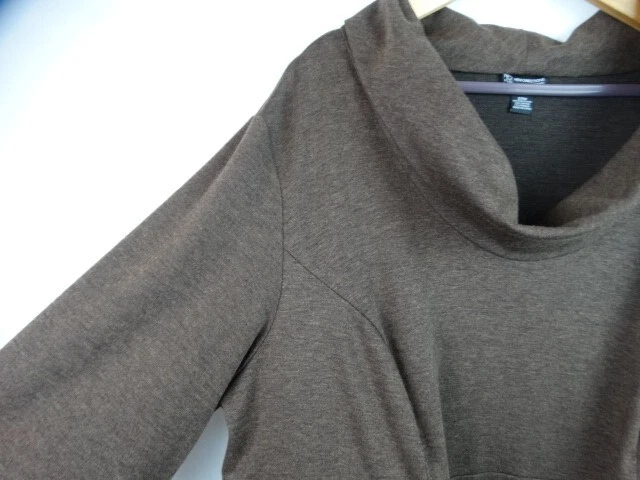 Vestido para mujer New Directions talla grande 24W marrón capucha cuello manga larga Foto 4 de 4