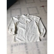 Lady Holiday ivory High Neck Blouse Victorian Shirtwaist