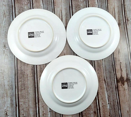 3) Vintage Sakura Oneida PUMPKIN DREAMS 8" Halloween Plates Warren Kimble 2000 - Picture 5 of 7