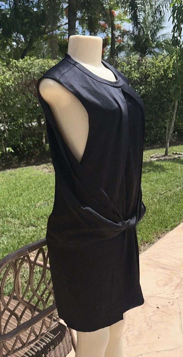 ABITO CASUAL SMANICATO ALEXANDER WANG NERO DETTAGLIO NODO DAVANTI TAGLIA 10