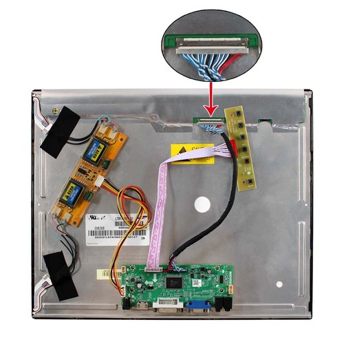 HDDVI VGA LCD Controller Board For 17" LTM170E8 19in LTM190E4 1280x1024 LCD - Picture 5 of 5