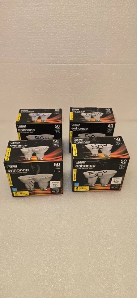 NEW Feit Electric 50-Watt Equiv PAR20 (8) Dimmable LED Flood Light Bulbs - Image 2 of 2