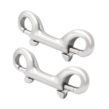 2 Pcs 3.54 Inch 316 Stainless Steel Double Ended Bolt Snaps Hook Marine Grade...