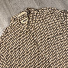 Vintage Campia Moda Rayon Shirt Mens XL Geometric 90s Button Up Soft Lightweight