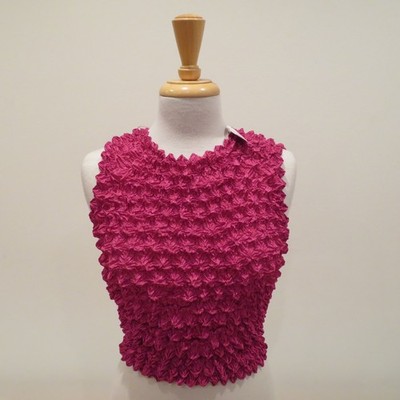 F.C Popcorn Bubble Crinkle Tank Top Women s One Size Stretch Sleeveless 90s