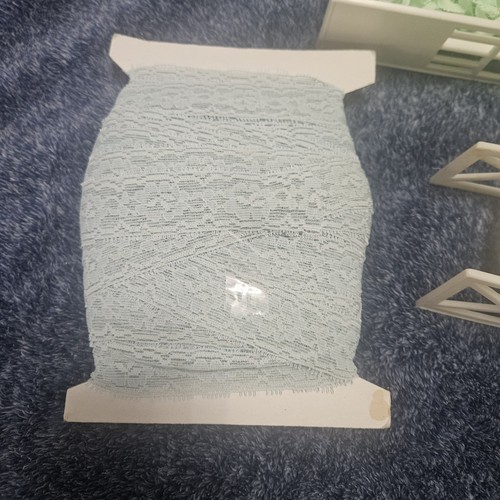 Lot Of 3 Vintage Lace Trim White 18 Yds, Blue 25 Yds, Green 15 Yds Misc. Pieces! - Picture 3 of 6