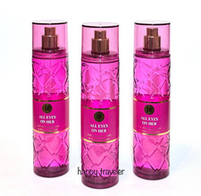 NEW Bath  Body Works ALL EYES ON HER Fine Fragrance Mist 8 oz Set of 3