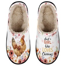 LOONG DESIGN House Slippers for Women, Warm Fleece Non-Slip Indoor Shoes