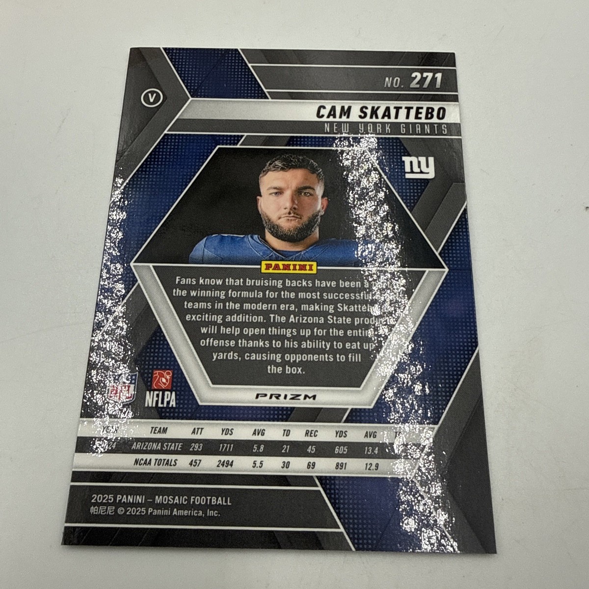 2025 Panini Mosaic - Rookie Variations Cam Skattebo #271 Green