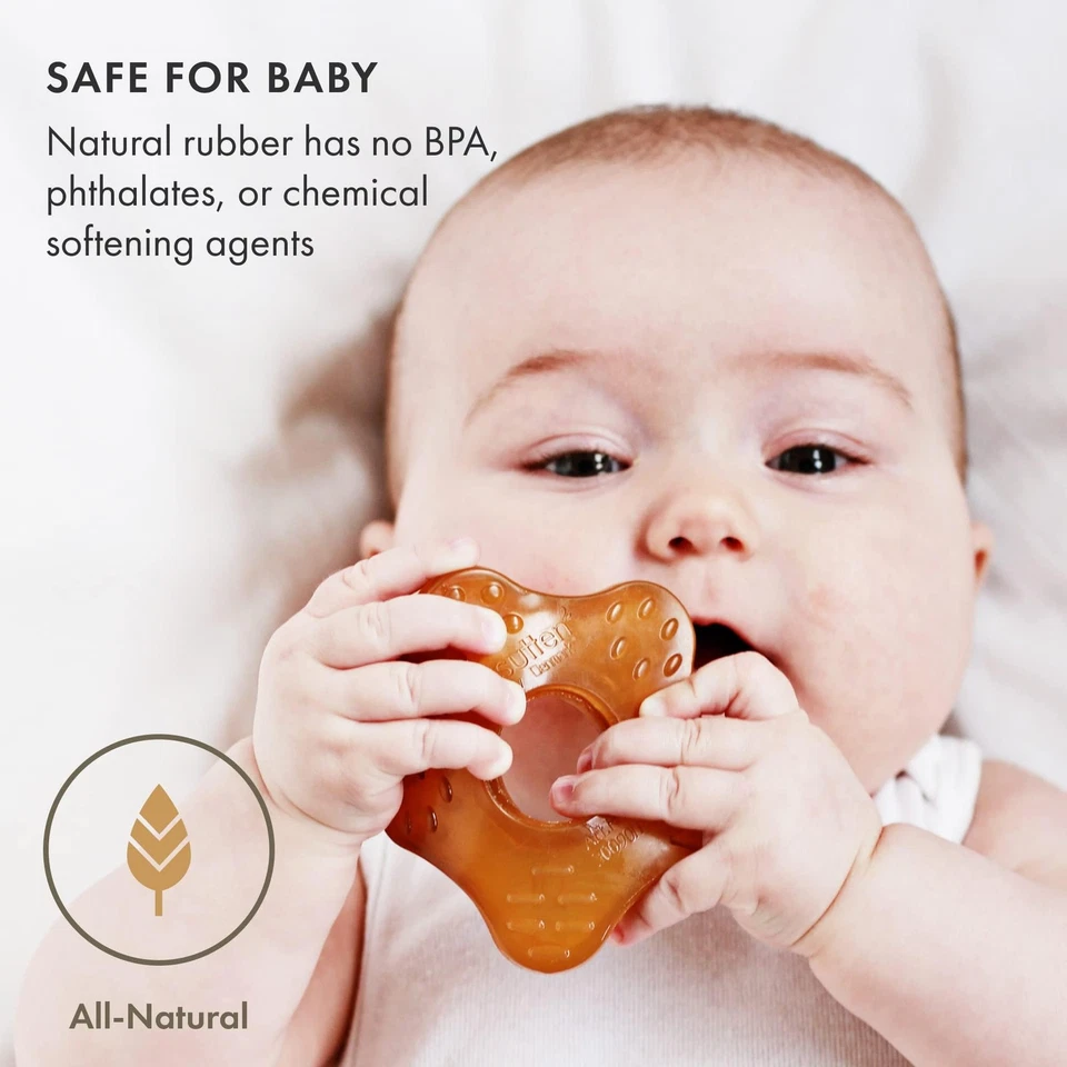Mordedor - Juguetes de dentición de goma natural para bebés 6-12 meses - PVC y 100% BP... Foto 2 de 4