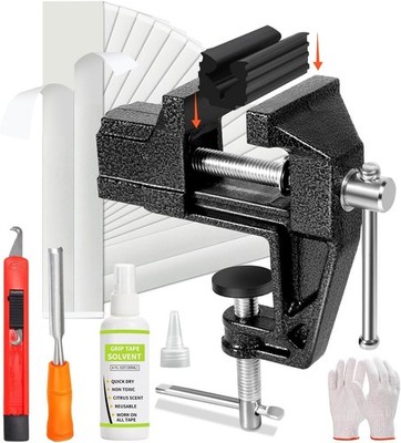 Golf Grip Kit Regripping Golf Clubs Include Portable Table Vise Rubber Clamp 15
