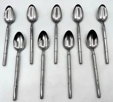 Lot of 9 Stanley Roberts TIBURON Stainless Steel 8" Tablespoon Soup Spoons Japan