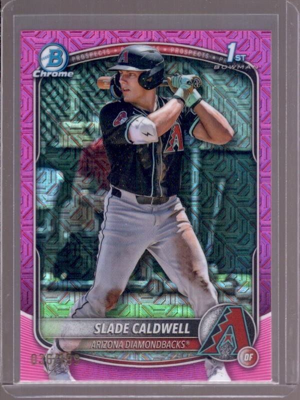 SLADE CALDWELL 2025 Bowman Chrome 1st Mega Box #21 Pink Mojo Refractor #036/199