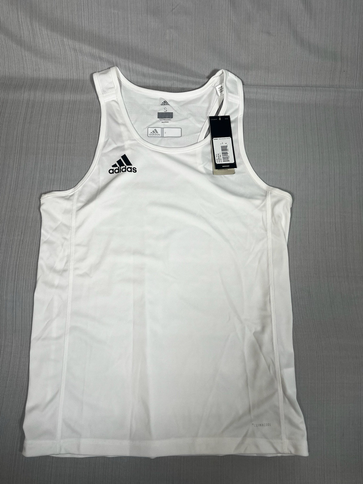 Adidas T19 Womens White Workout Fitness Breathable Tank Top Ladies Sz S NWT (A9)