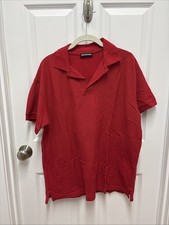 Balenciaga Red Polo Collared Shirt With Back Embroidery - Size XS