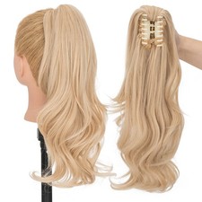 Clip de garra de cola de caballo de 18 pulgadas como extensión de cabello humano cola de caballo pieza para el cabello gruesa EE. UU.