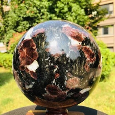 14.36LB Natural Firework Stone Quartz Sphere Crystal Ball Healing Decorati KH149