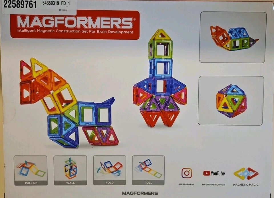 Magformers Basic Set 50 Teile Magnetisches Spielzeug, mmagnetic magic Ab 3 Jahre - Bild 2 von 2
