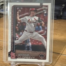 Topps 2025 Series 1 Michael McGreevy #193 Cardinals Rookie Base MLB Card