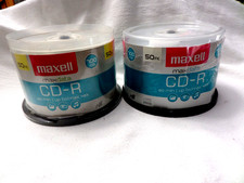 Maxell CD-R Discs 700MB 80min 48x Silver Lot of 2- 50 Pack Spindles NEW