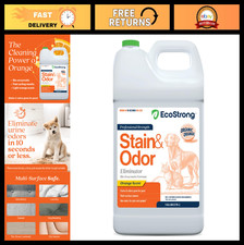 Pet Odor Eliminator Enzyme Stain Cleaner Orange Deodorizer for Carpets, Furn