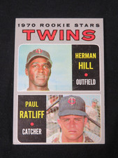 Herman Hill Paul Ratliff Rookie 1970 Topps #267 Minnesota Twins Baseball Card VG. rookie card picture