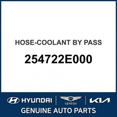 2012-2024 Kia Forte Schlauch-Kühlmittel By Pass OEM Neu 254722E000