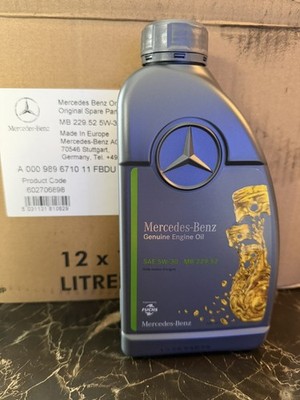 6L. Genuine Mercedes-Benz Engine Oil 5W-30 Synthetic 1.056 Quart 229.5 Certified