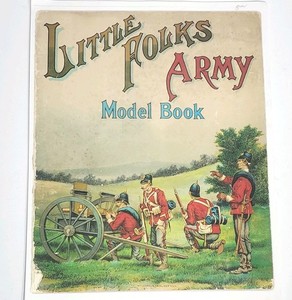 McLoughlin Bros. Little Folks Army Model Book Vtg Paper Toy Book Reproduction