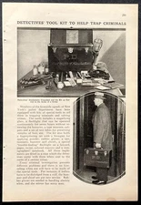 “Detectives’ Tool Kit to Help Trap Criminals” 1929 pictorial NYPD Homicide Squad