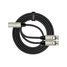 Kirlin Cable Y-301-06 - 6 Feet - XLR Male to Dual XLR Female  Assorted Sizes 