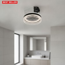 Bathroom Exhaust Fan Light 110 CFM Quiet Operation Dimmable Shower Ceiling Mount