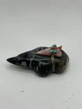 Zuni Mole Shrew Fetish by Daphne Quam *NEW* Picasso Marble F0970*