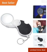 Compact Folding Magnifying Glass with LED Light - Ideal for Reading Hobbies
