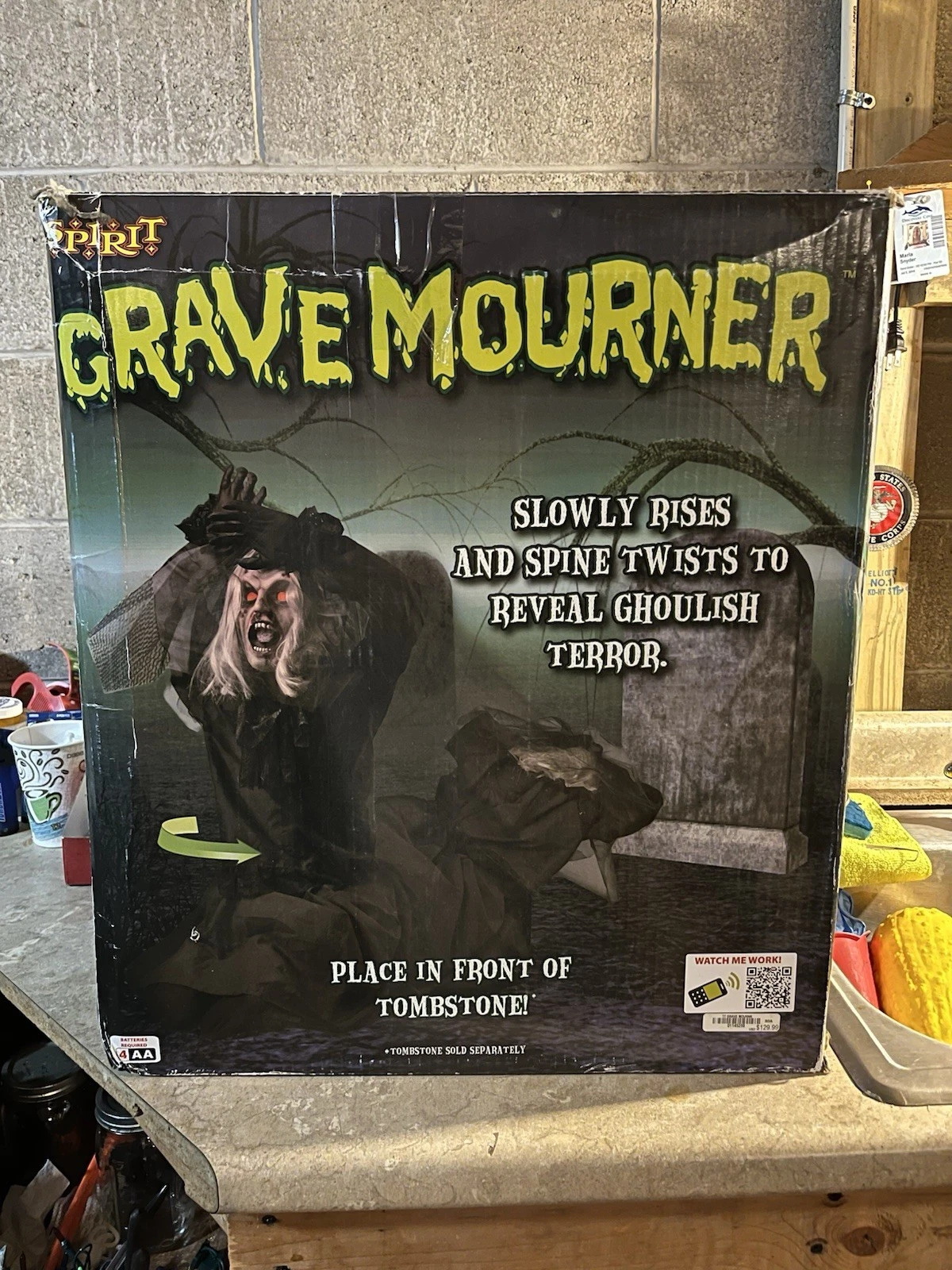 Spirit Halloween 2012 Grave Mourner Life Size Prop Animatronic - Rare Tekky Toys