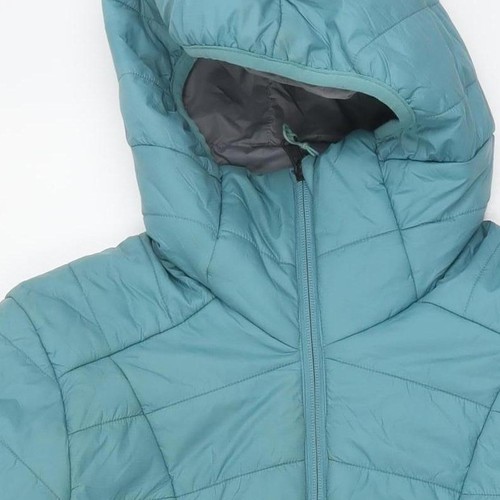 Decathlon Women's Blue Puffer Jacket-Mid-Length Hooded - Picture 12 of 12