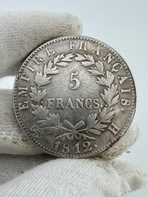 Coin 5 Francs 1812 H Napoleon Empire Francais