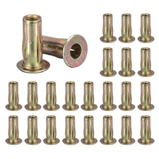 Pre-Bulbed Shank, 25Pcs M8 Multi-Grip Rivet Nut Zinc-Plated Carbon ... Fast Ship