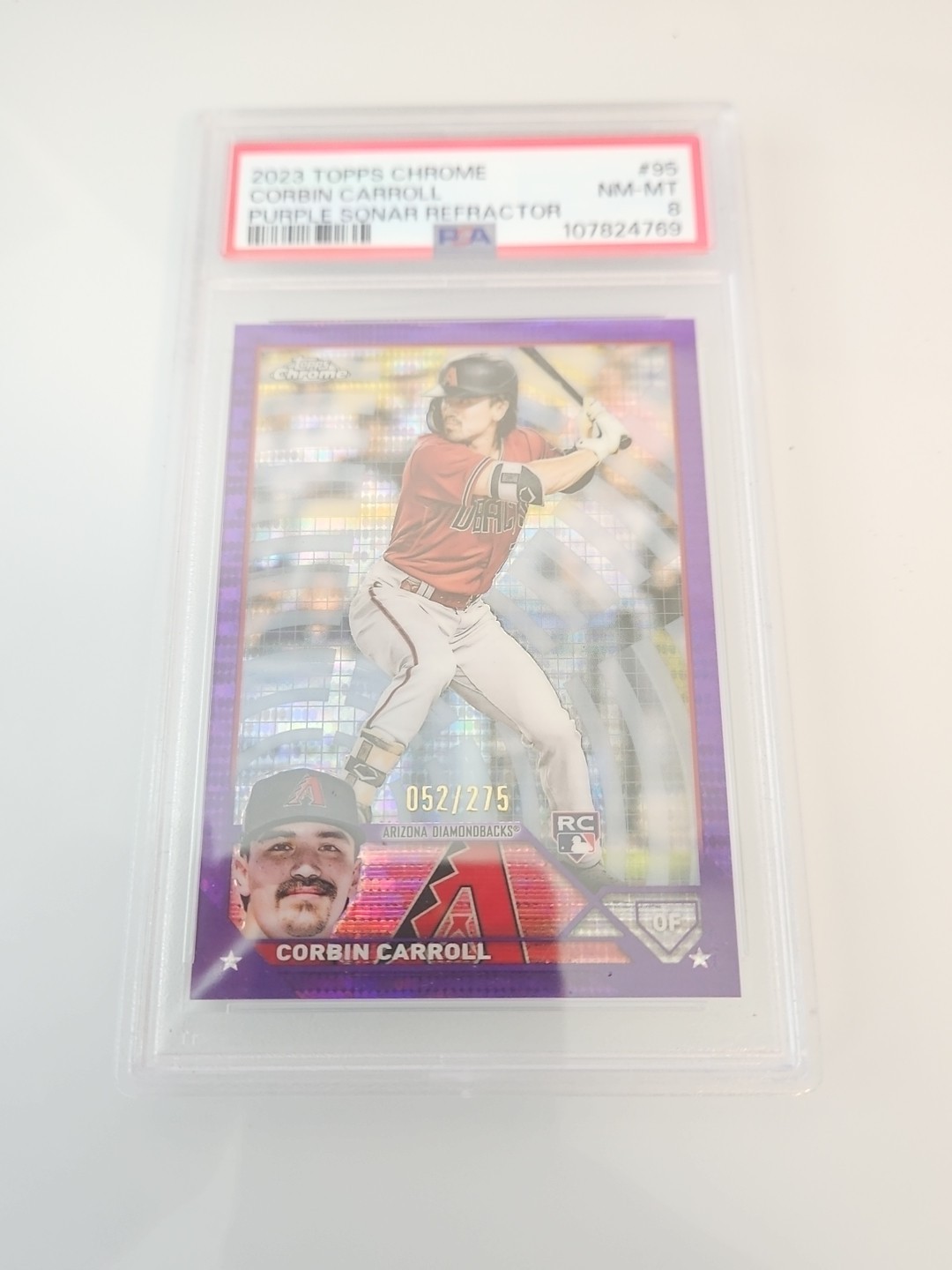 2023 Topps Chrome - Corbin Carroll #95 Purple Sonar Refractor /275 (RC)