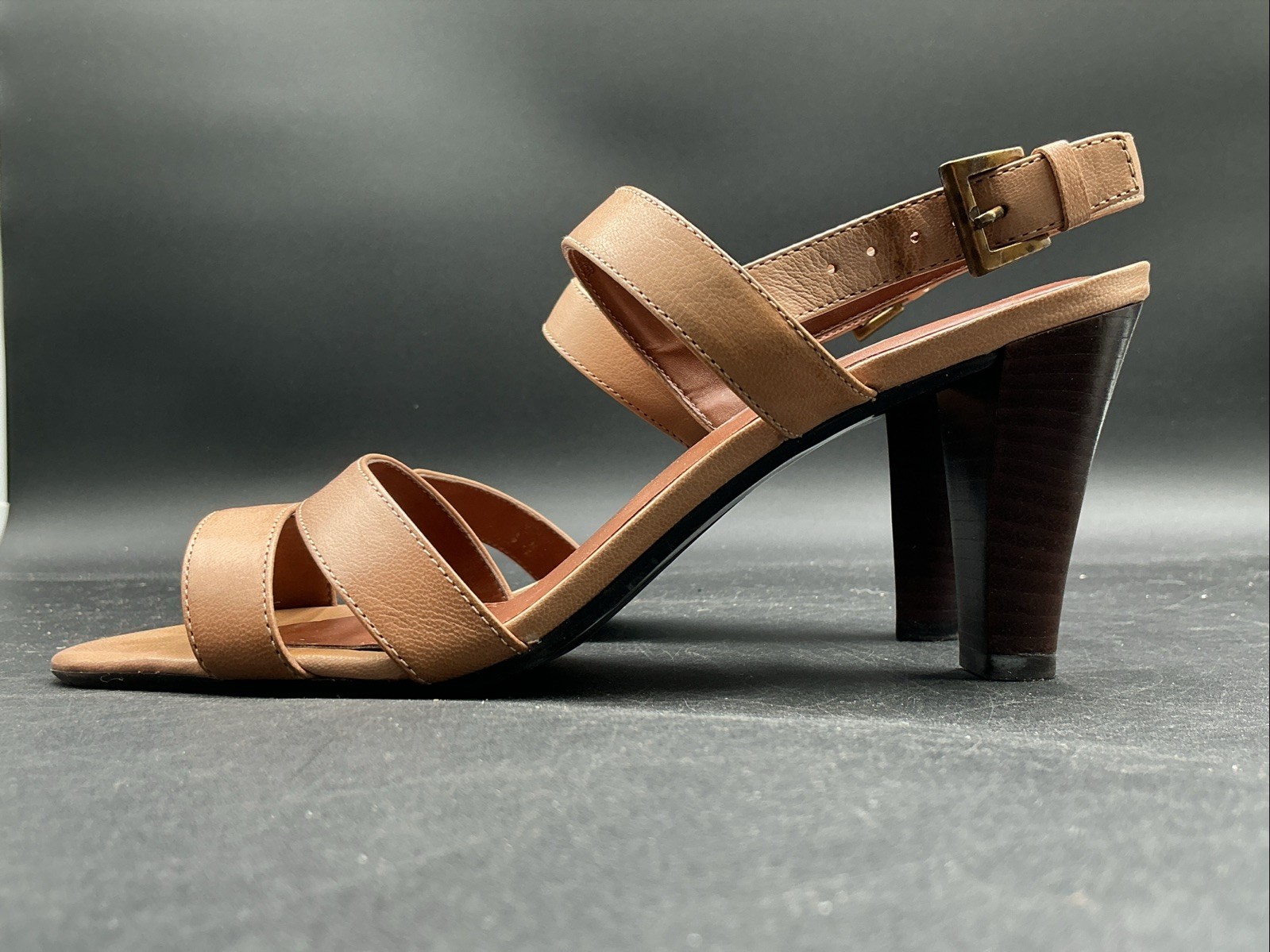 Talbots Priscilla Bamboo Strappy Heels - Women's Size 7 Narrow