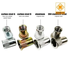 M3 M4 M5 M6 M8 M10M12 Flat Head Threaded Binding Rivet Nut Insert Rivnut Nutsert