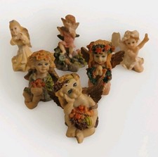 Cherub Angel Figurines. Lot Of 6. Miniature 3-4 Inches