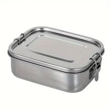 1Pcs Double Layer 304 Stainless Steel Lunch Box Compartment Bento for Outdoor St