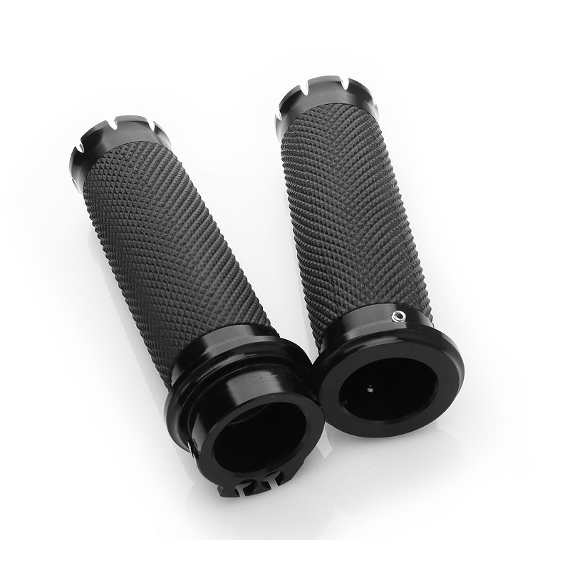 1" Motorcycle Handle Bar Hand Grips For Harley Road King Softail Yamaha Kawasaki