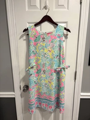 Lilly Pulitzer Marli Stretch Shift Dress Sz 12 Retail $198 - Image 1 of 4