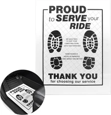 50Pcs White Car Paper Floor Mats Disposable Car Carpet Protector  16x20inch