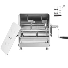 30LB Tilt Manual Meat Mixer Hand Meat Sausage Mixer Machine Stainless Steel