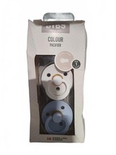 Bibs Colour Pacifier 2-Pack Latex Size 1 - White  Blue