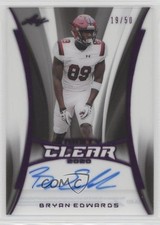 2020 Leaf Trinity Clear Auto Pink Foil 19/50 Bryan Edwards #CA-BE1 Auto 0b2